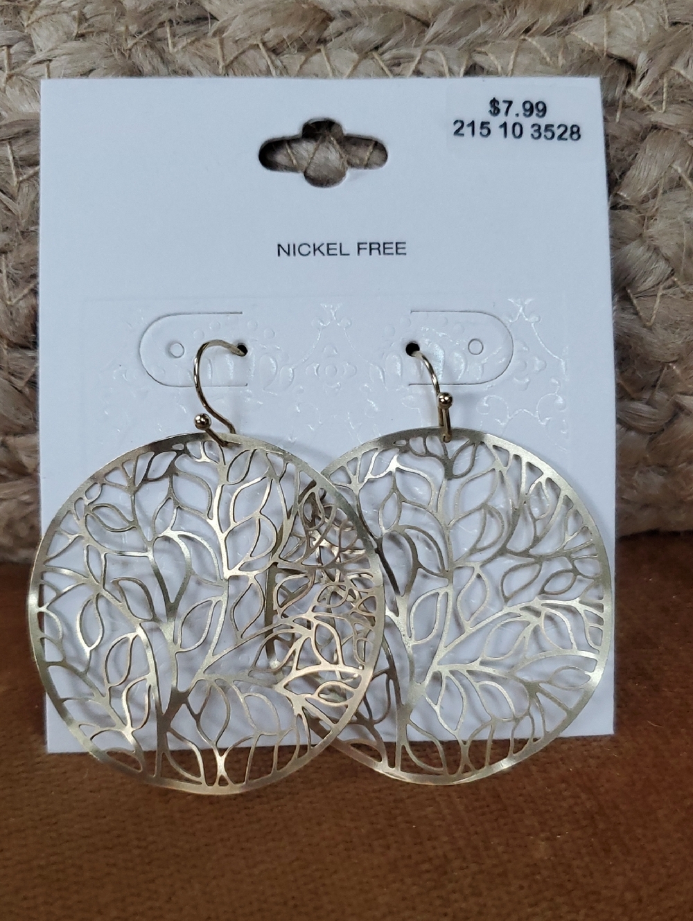 Target Matte Gold Tree of Life Drop Earrings